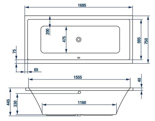 Wanna prostokątna akrylowa Polska 170x75 + nogi 5 lat gwarancji na Arena.pl