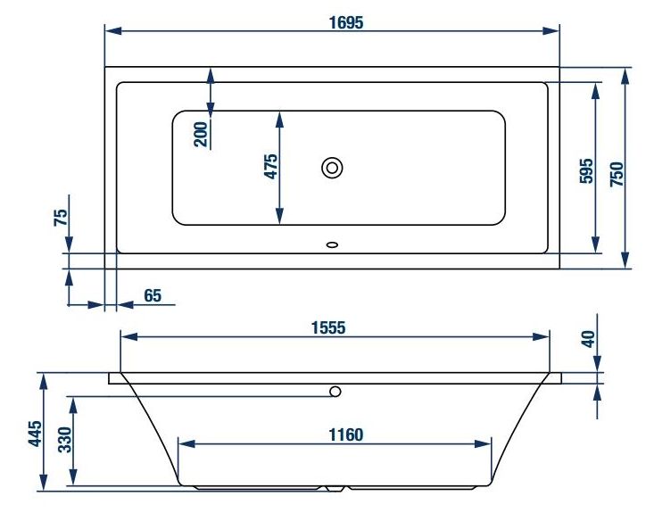 Wanna prostokątna akrylowa Polska 170x75 + nogi 5 lat gwarancji zdjęcie 2