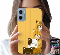 ETUI DO MOTOROLA E15 / G05 - LOVE CAT, WZORY Z KOTAMI, CASE + FOLIA