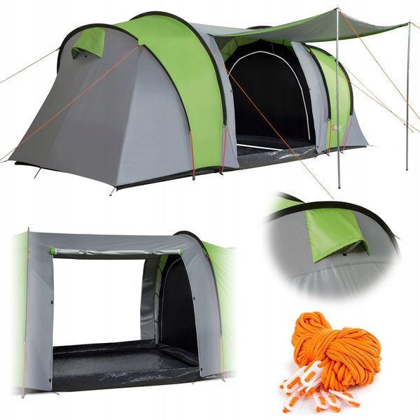 Namiot 4 osobowy 2 sypialnie Przedsionek TROPIK turystyczny kempingowy zdjęcie 1