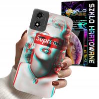 ETUI DO MOTOROLA MOTO E14 - Monroe MODNE KOBIECE WZORY + SZKŁO