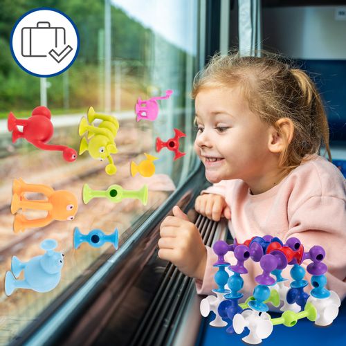 Klocki Przyssawki Konstrukcyjne Silikonowe Fat Brain 96 elementów na Arena.pl