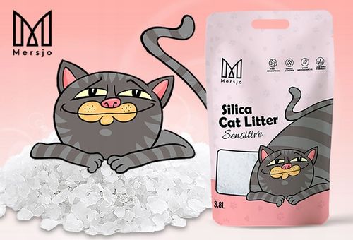 8x ŻWIREK SILIKONOWY dla kota PREMIUM bezpyłowy naturalny Mersjo 3,8L na Arena.pl