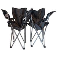 składane 2 krzesła kempingowe do 120kg szare