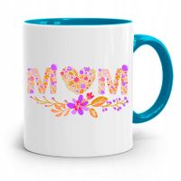 Kubek Błękitny Dla Mamy Mom Love You Prezent Z Nadrukiem Ze Zdjęciem