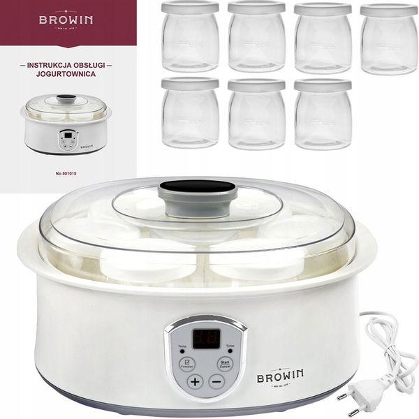 JOGURTOWNICA TERMOSTAT + SŁOIKI 20W 801015 BROWIN zdjęcie 1