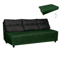 Kanapa Sofa rozkładana spania pojemnik czarno zielona Kimo Duo Family Meble
