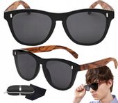 Nerdy Okulary Polaryzacyjne Uv400 Drewniane Etui