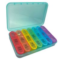 Pojemnik pudełko na leki suplementy organizer tygodniowy