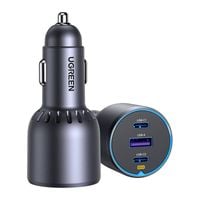ładowarka samochodowa ugreen ec703, usb + 2x usb-c, 75w (czarna)
