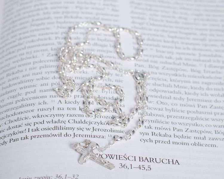 Różaniec ze srebra próby 925 RT-28 zdjęcie 2