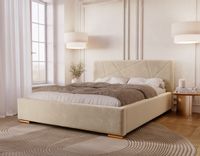 Łóżko tapicerowane Diana 200x200 z pojemnikiem + stelaż metalowy