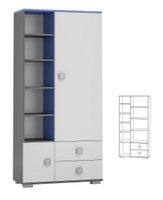 regał do pokoju młodzieżowego BLUE Y6 meble dla dzieci na książki