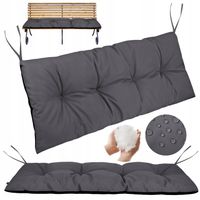 PODUSZKA NA ŁAWKĘ OGRODOWĄ HUŚTAWKĘ PALETY 120x60 CM WODOODPORNA C. SZARY