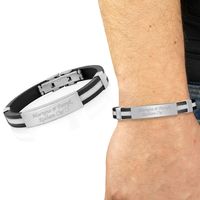 BRANSOLETKA MĘSKA PREZENT DLA NIEGO GRAWER STAL