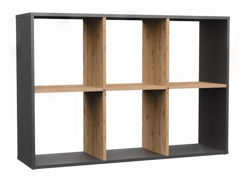 REGAŁ MALAX 2X3 ANTRACYT/ARTISAN zdjęcie 1