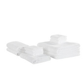 Komplet 9 ręczników bawełnianych frotte biały ATAI