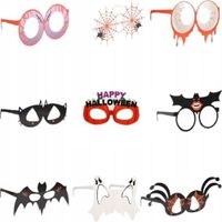 Okulary Papierowe Przebranie Cosplay Halloween Zestaw 9 szt
