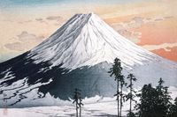 Plakat 60x40cm Katsuyama Neighborhood, Takahashi Japoński Vintage do Salonu