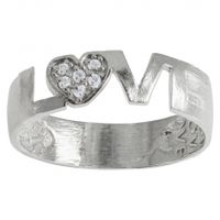 SREBRNY PIERŚCIONEK LOVE Z CYRKONIAMI SREBRO PRÓBY 925