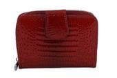 Ekskluzywny portfel damski lakierowany - Czerwony
