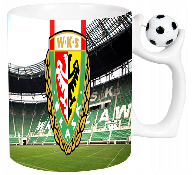 Kubek z piłką dla Fana WKS Śląsk Wrocław zdjęcie 2