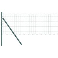 Ogrodzenie z słupkami Zielony 0.6 x 25 m Stal