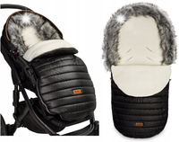 Sensillo śpiworek do wózka ELF BLACK POLAR 100x46cm