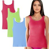 3x TOP BLUZKA KOSZULKA elastyczna PRĄŻKOWANA # XL