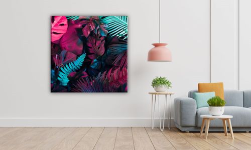 OBRAZ NA PŁÓTNIE 046 Kolorowe liście 30x30cm na Arena.pl