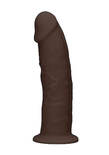 silicone dildo without balls - 15,3 cm - brown na Arena.pl