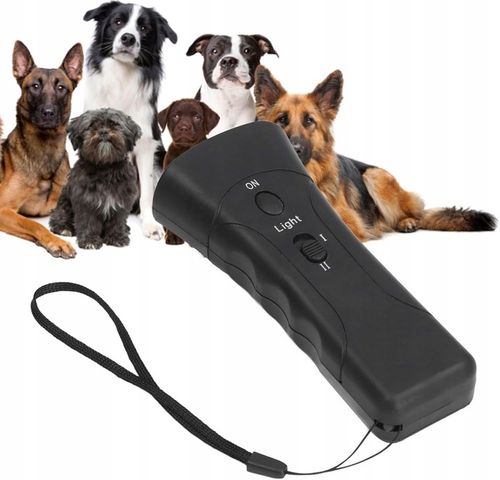 Ultradźwiękowy Odstraszacz Psów Treser Elektryczny z Latarką LED na Arena.pl