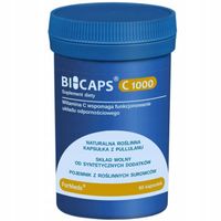 BICAPS WITAMINA C 1000 MG 60 KAPS ODPORNOŚĆ KOŚCI ANTYOKSYDANT