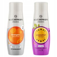2X Zestaw SodaStream Syrop Orange Pomarańcza Zero Bez Cukru + Orange Mango