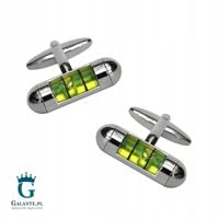 Spinki do mankietów Poziomica Zielona SD-207