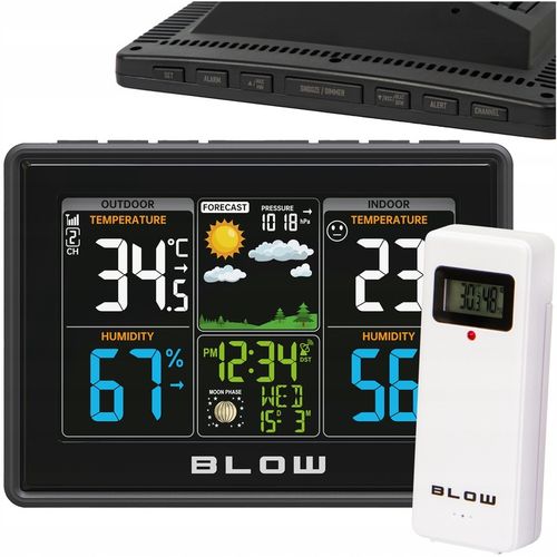 STACJA POGODY BEZPRZEWODOWA POGODOWA METEO TERMOMETR HIGROMETR na Arena.pl