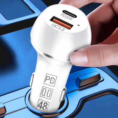 MOCNA SZYBKA 3x ŁADOWARKA SAMOCHODOWA 48W USB USB-C TYP-C PD 30W QC 3.0 na Arena.pl