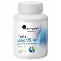 Aliness MAŚLAN SODU 720mg 100 Kaps Dojelitowe Kwas Masłowy Jelita Trawienie