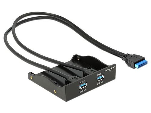 FRONTPANEL DELOCK USB 3.0 X2 DO ZATOKI 3.5/5.25" PIN HEADER na Arena.pl