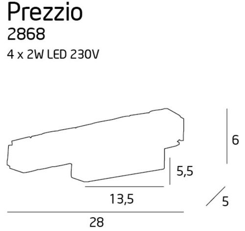 Kinkiet LED PREZZIO 2868 - MaxLight na Arena.pl