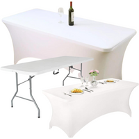 pokrowiec na stół cateringowy bankietowy biały obrus elastyczny pokrycie