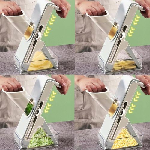 KRAJALNICA DO WARZYW Z POJEMNIKIEM I WYMIENNYMI NAKŁADKAMI TARKA na Arena.pl