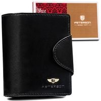 skórzany portfel damski z systemem rfid - peterson