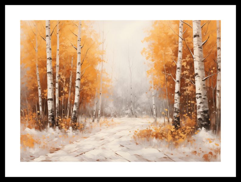 Plakat 42x29,7cm Jesienne Brzozy zdjęcie 3