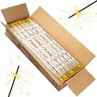 ELEGANCKIE DŁUGIE ZIMNE OGNIE WESELNE 70cm 600szt - GOLD EDITION OPAKOWANIA