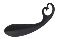 Silikonowy Stymulator Analno-Waginalny - Dildo Alive Black Heart