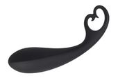 Silikonowy Stymulator Analno-Waginalny - Dildo Alive Black Heart