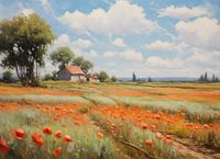 Plakat 55x40cm Szeptające Makowe Pola