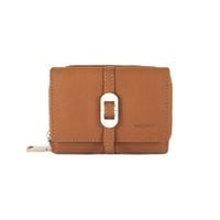 Portfel damski skórzany elegancki poręczny RFID - jasnobrązowy