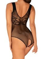 czarne, prześwitujące body z siateczki. otwarte body 134 xl/xxl od